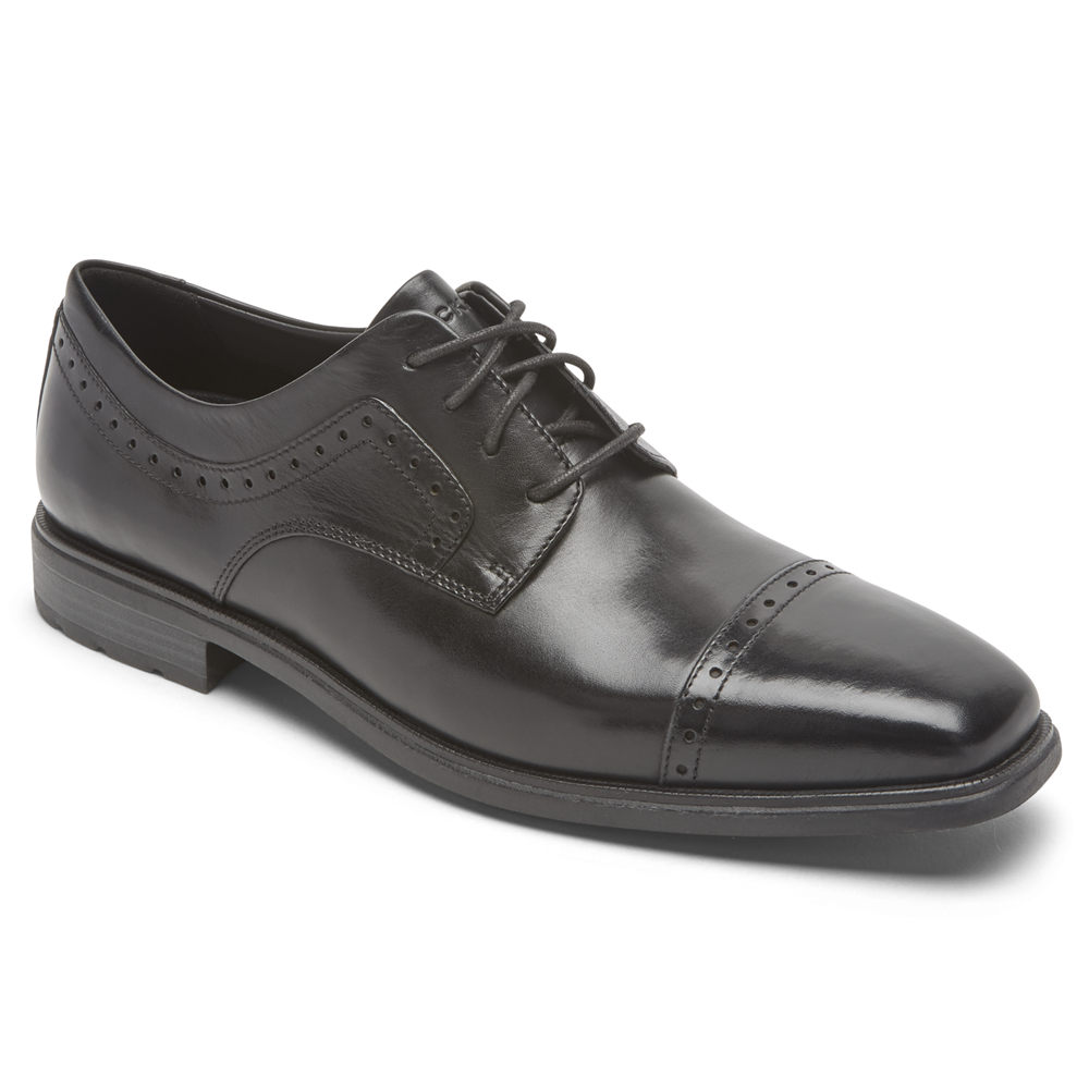 Oxfords Rockport Hombre Mexico - Farrow Cap Toe Negros - VYXQR2953